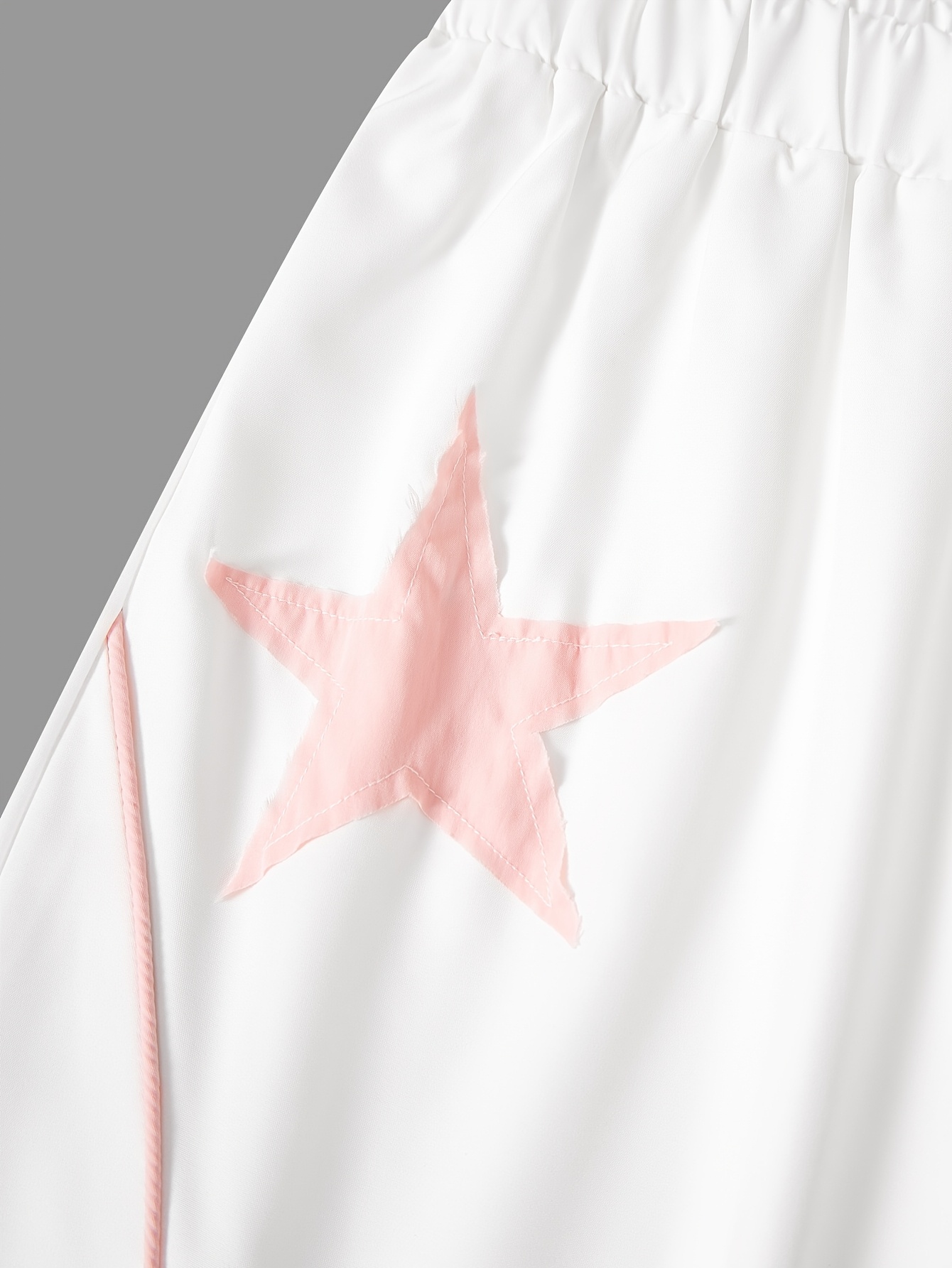 Girls Star Patch Side Stripe Wide Leg Pants All Season - 图片 3