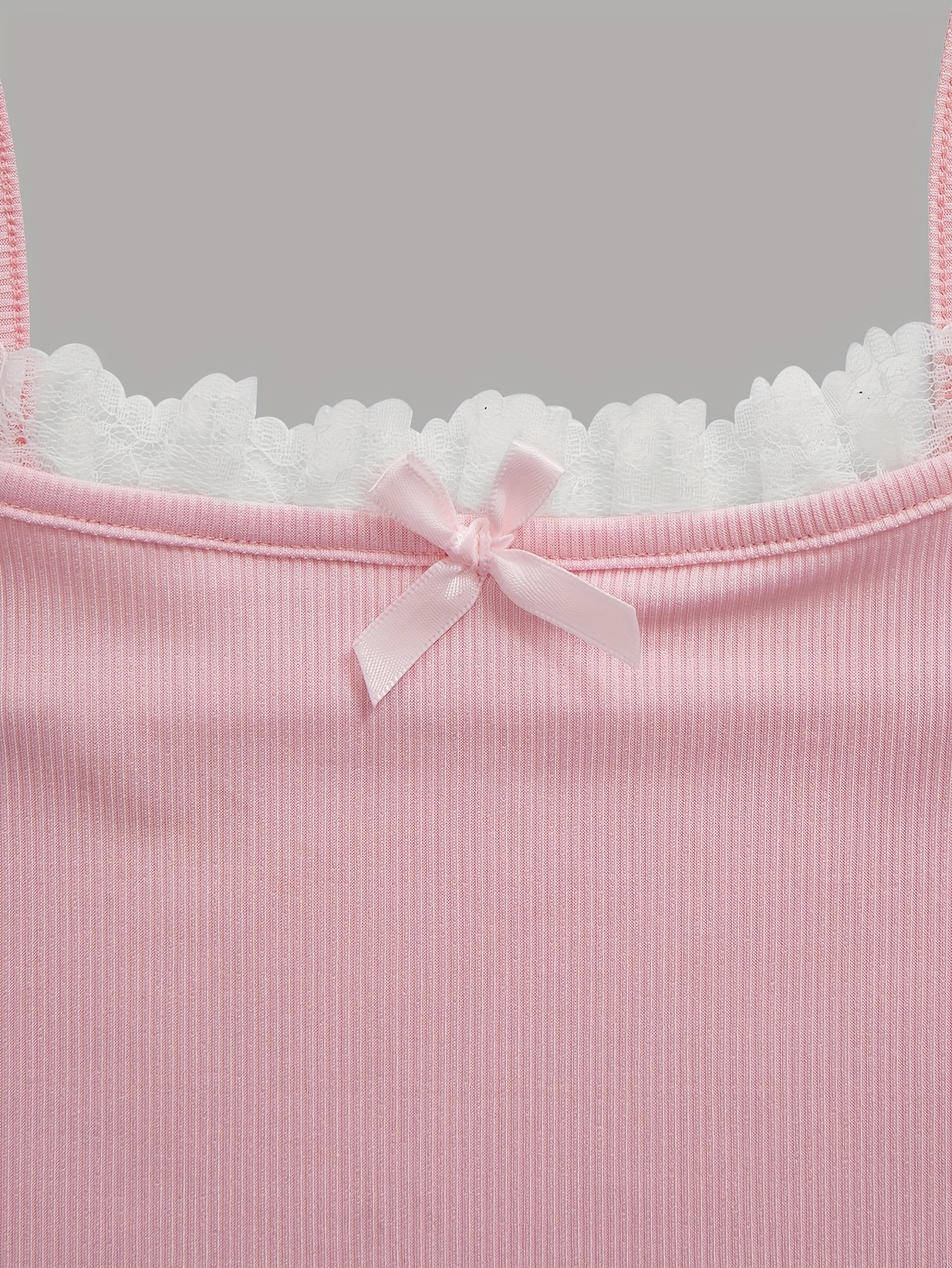 Girls Bow Ruffle Cami Tops Summer - 图片 3