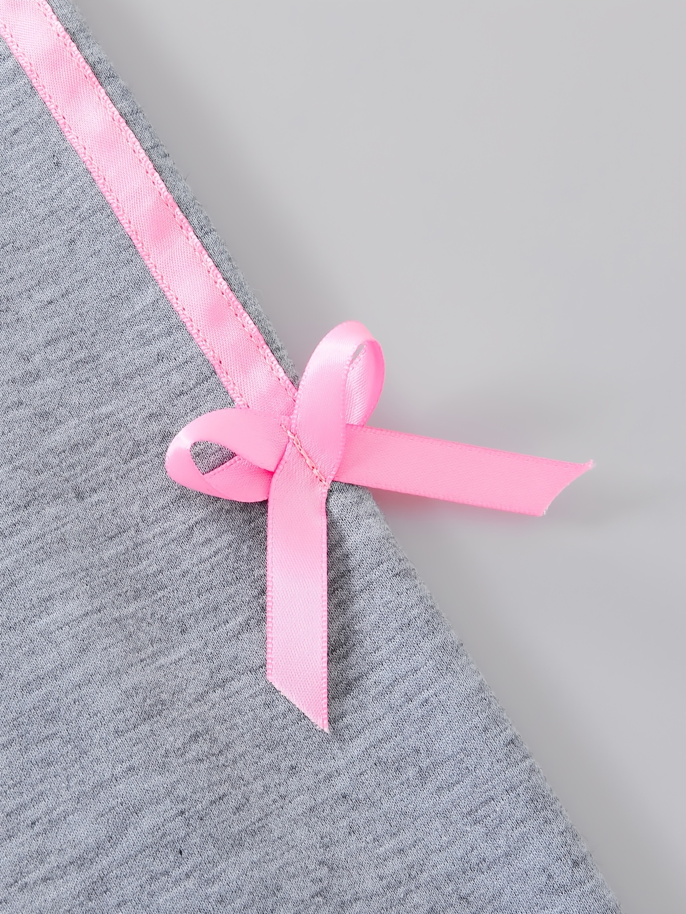 Girls Bow Solid Sweatshirt Wide Leg Pants 2-Piece Set Fall - 图片 5