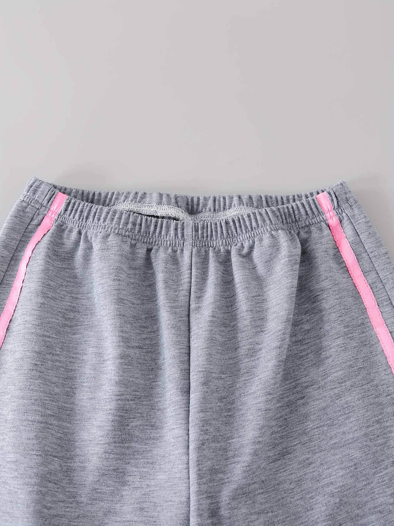 Girls Bow Solid Sweatshirt Wide Leg Pants 2-Piece Set Fall - 图片 4