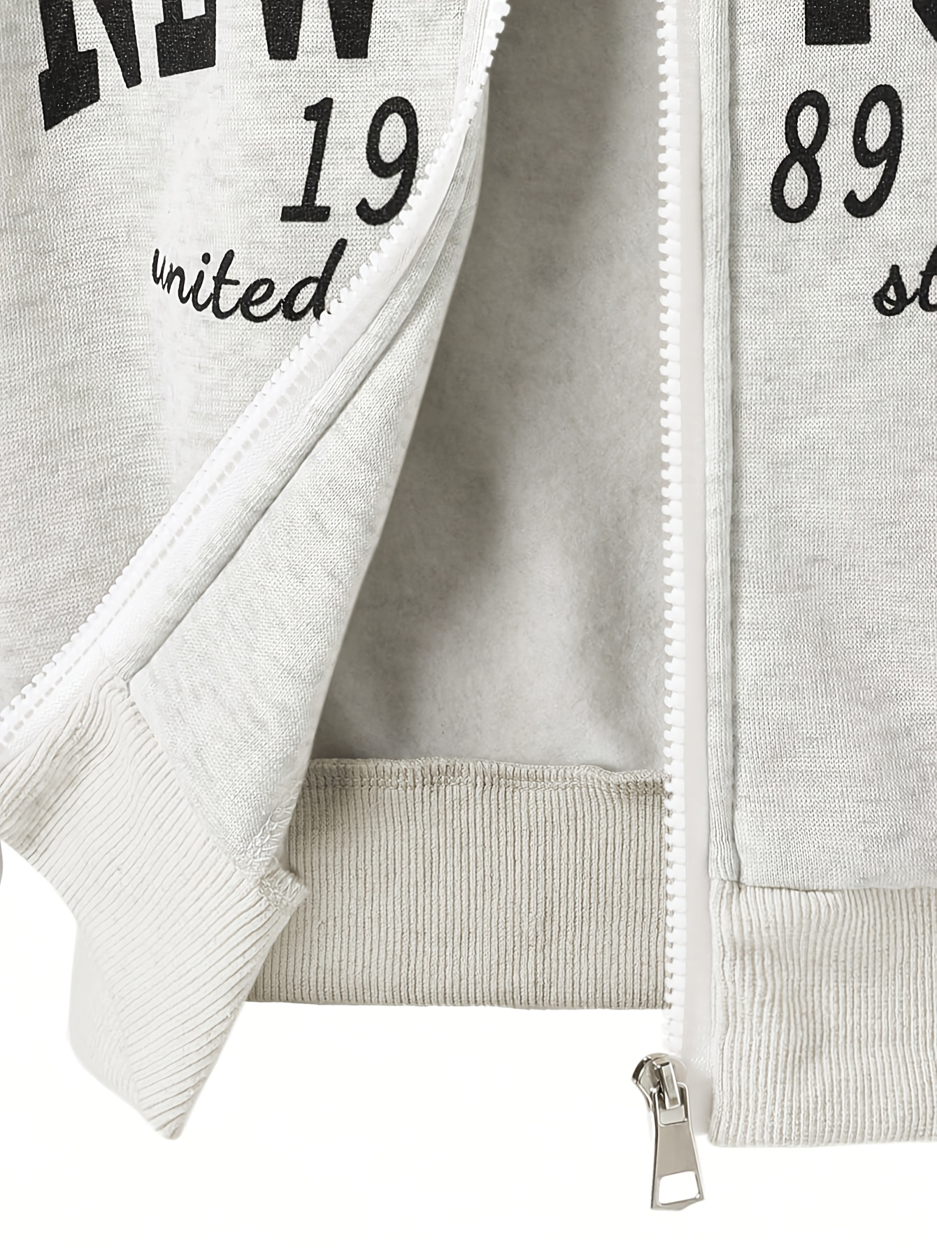 Girls Letter Print Warm Jacket T-Shirt Flare Pants 3-Piece Set Fall Winter - 图片 4