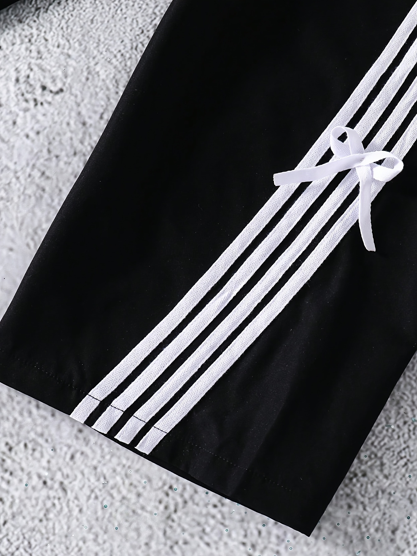 Girls Stripe Bow Straight Leg Pants Spring Summer - 图片 4