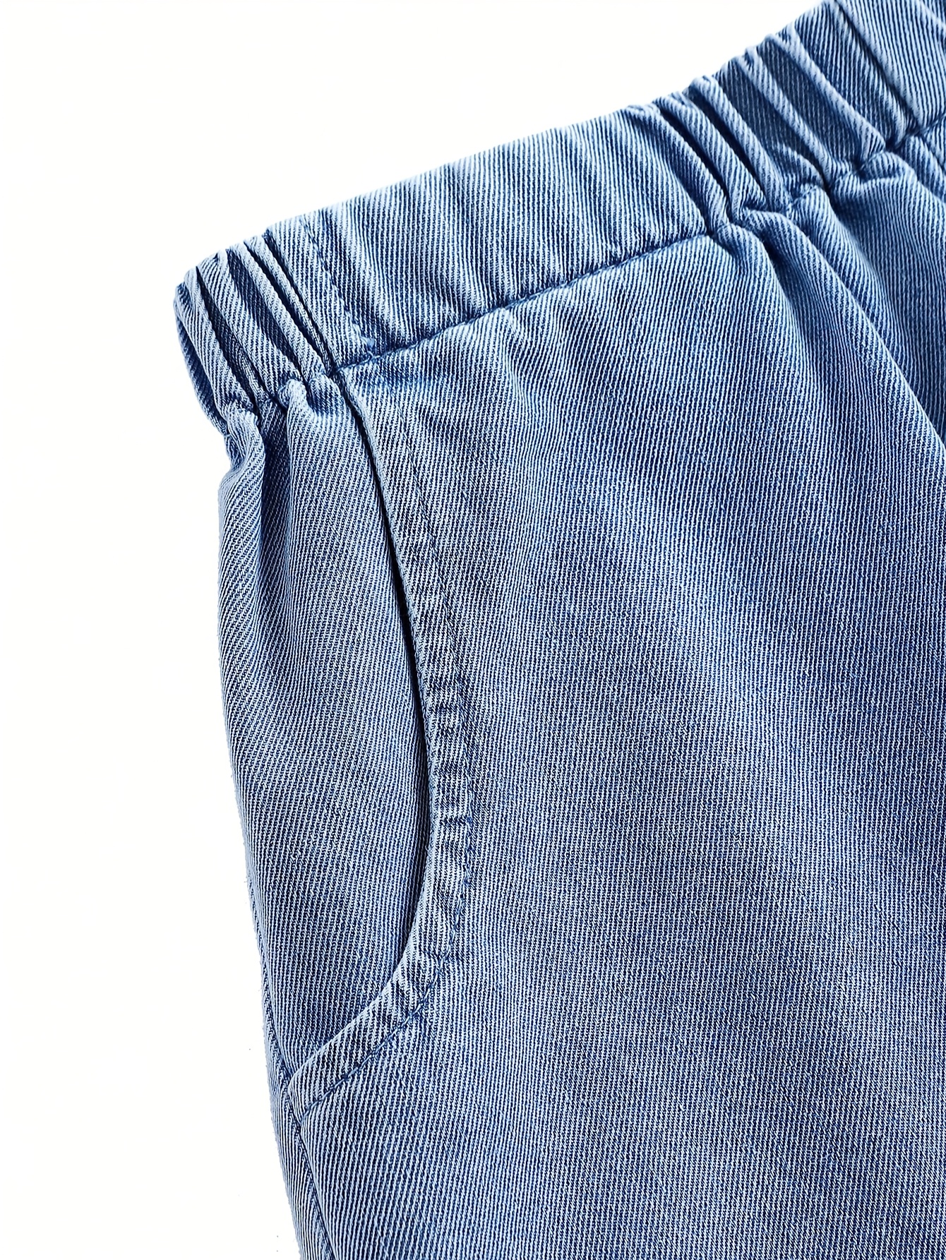 Girls Bow Denim Denim Top Shorts 2-Piece Set Spring Summer - 图片 5