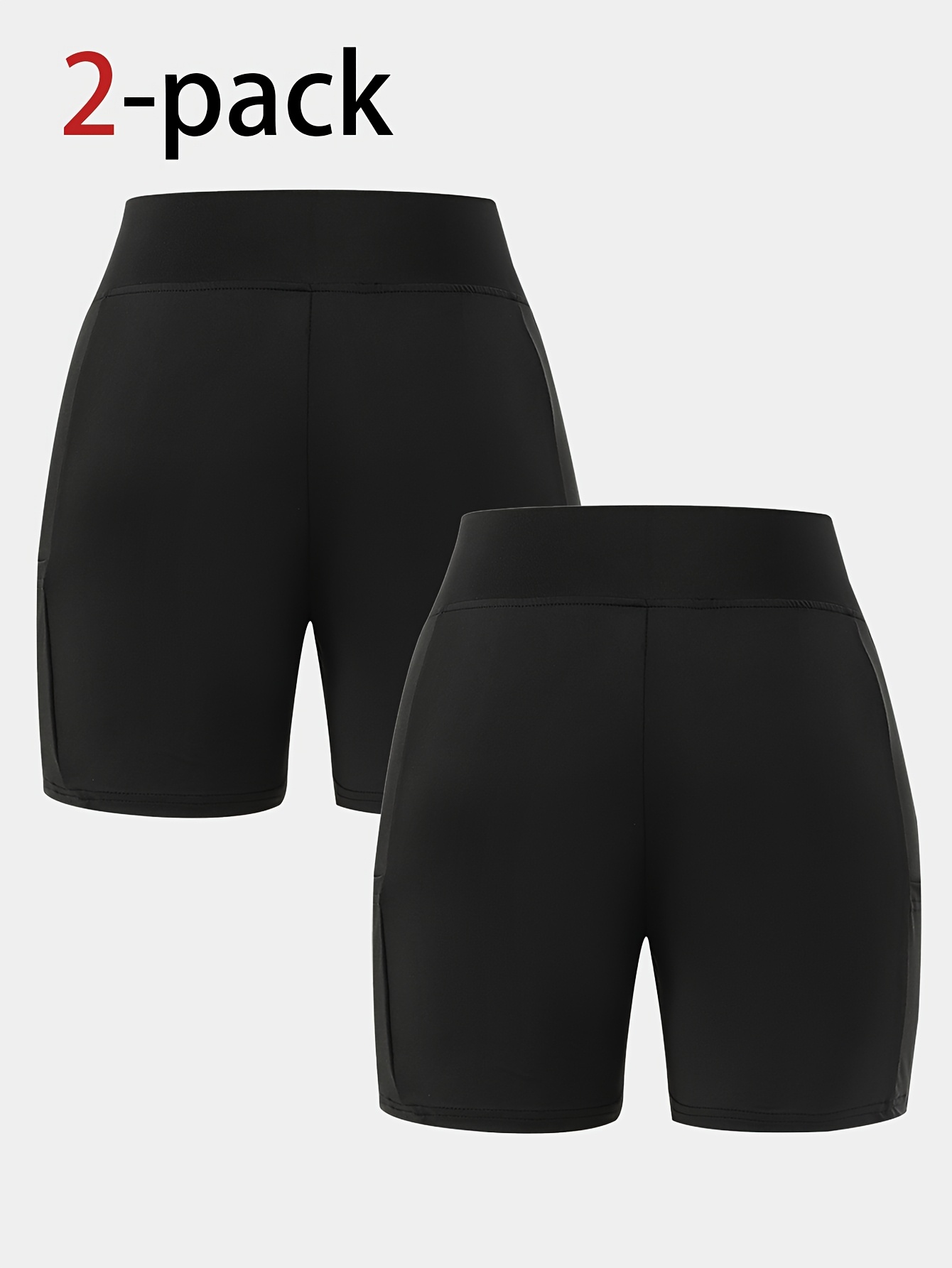 Girls Cross Waist Solid Biker Shorts Spring Summer - 图片 4