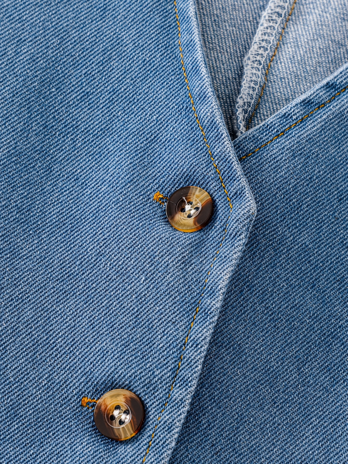 Girls Solid Denim Denim Vest Shorts 2-Piece Set Spring Summer - 图片 5
