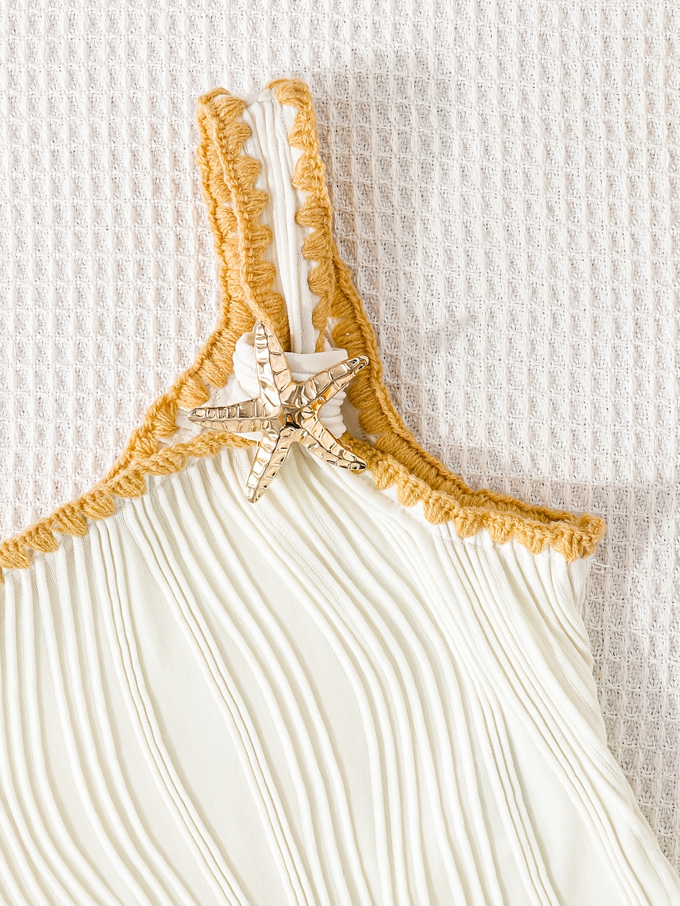 Girls Boho Shell Detail Swimsuit Summer - 图片 3
