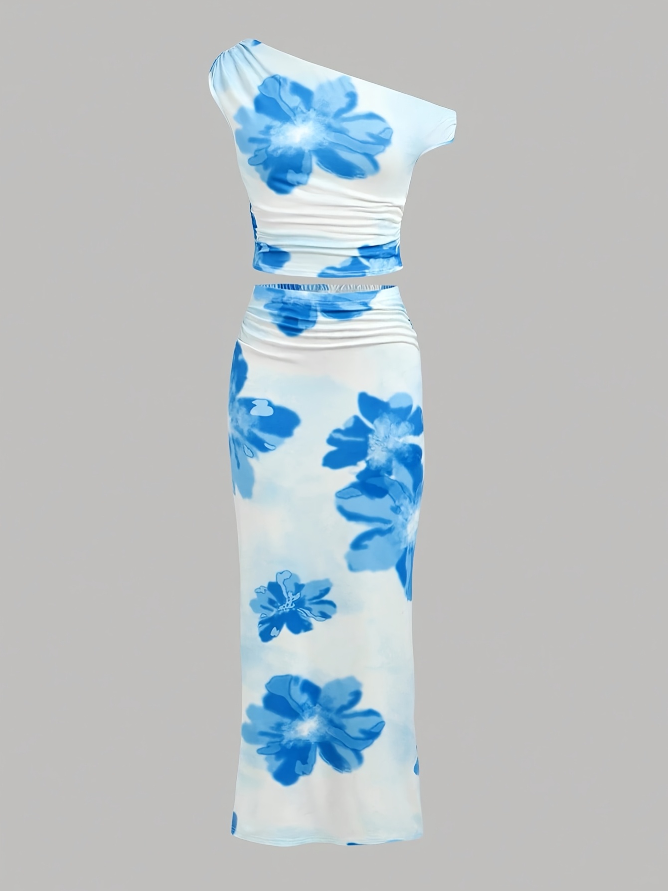 Girls Floral Island Style Cami Top Skirt 2-Piece Set Summer - 图片 2
