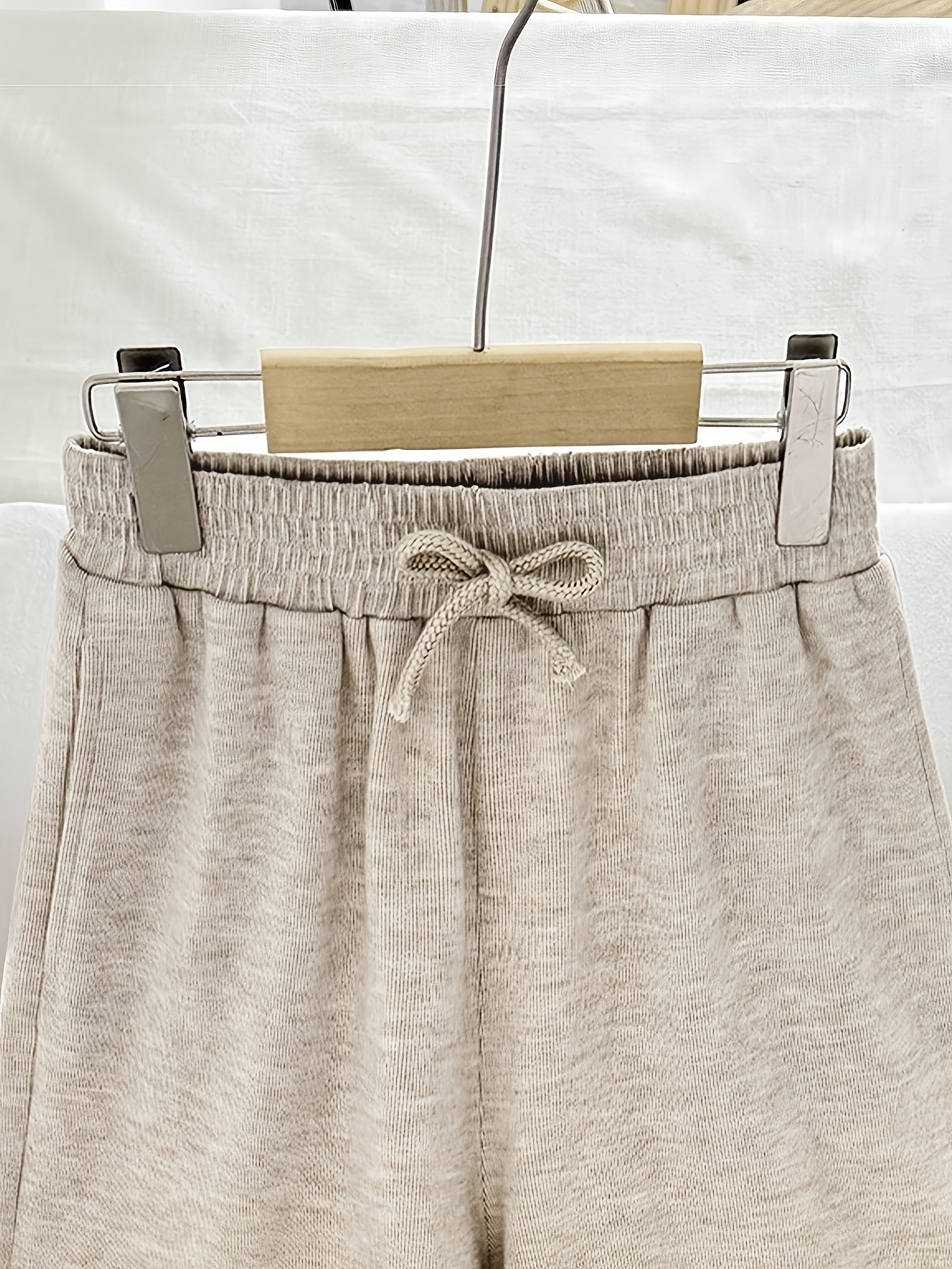 Girls Solid Pocket Straight Leg Pants Spring Summer - 图片 6