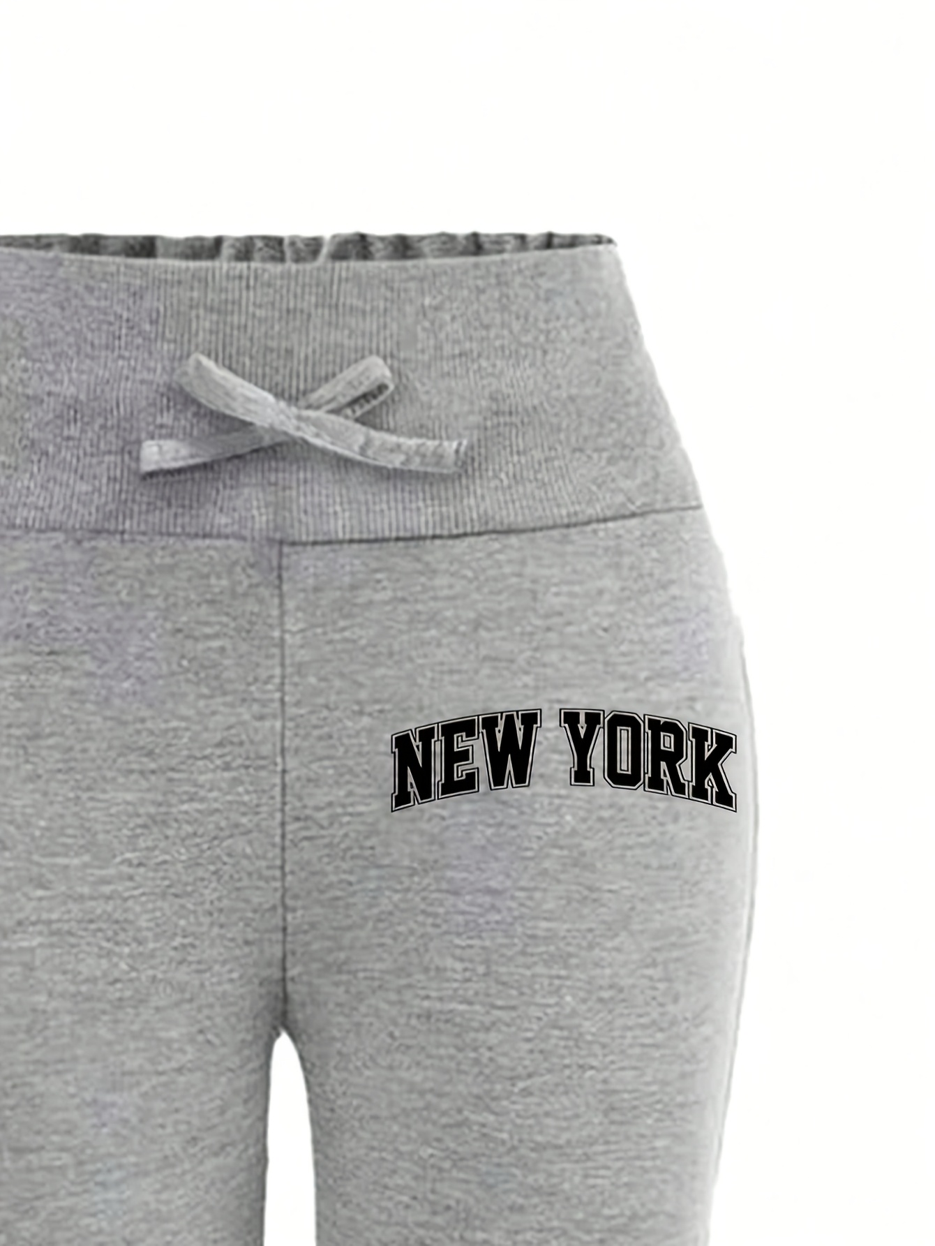 Girls Letter Print Sporty Flare Pants Spring Summer - 图片 4