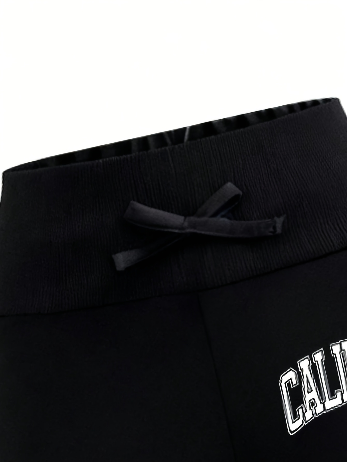 Girls Letter Print Sporty Flare Pants Spring Summer - 图片 5