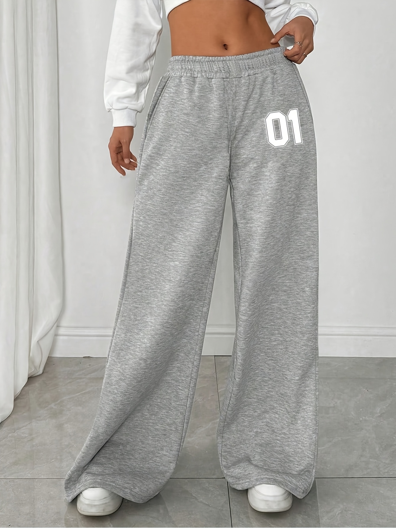 Girls Number Graphic Streetwear Sweatpants All Season - 图片 5