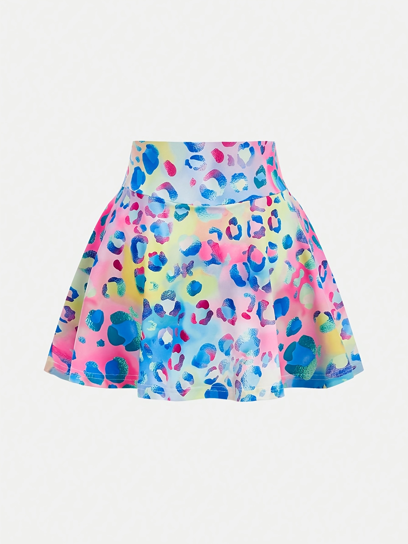 Girls Colorful Polka Dot Stretch Sport Skort - 图片 3