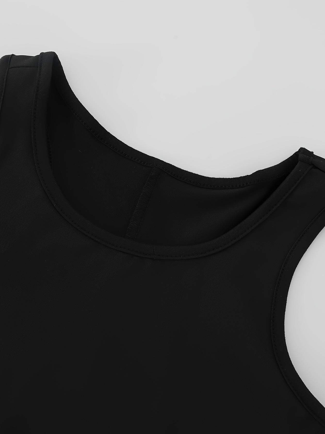 Girls Solid Stretch Unitard, Sleeveless Active One-Piece Outfit - 图片 4