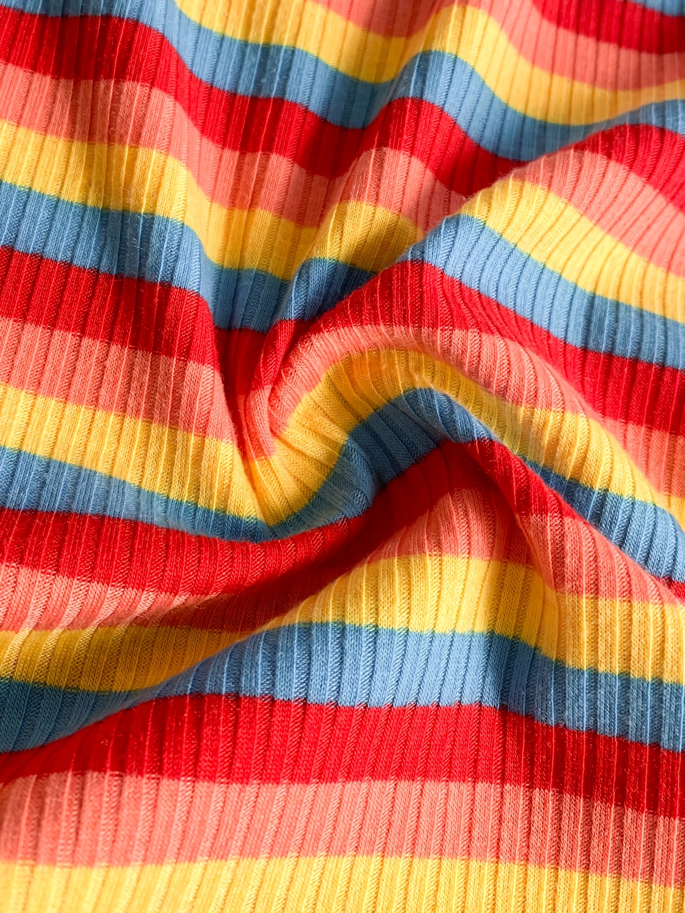 Girls Rainbow Stripe Dress with Embroidery, Spring Summer Outfit - 图片 7