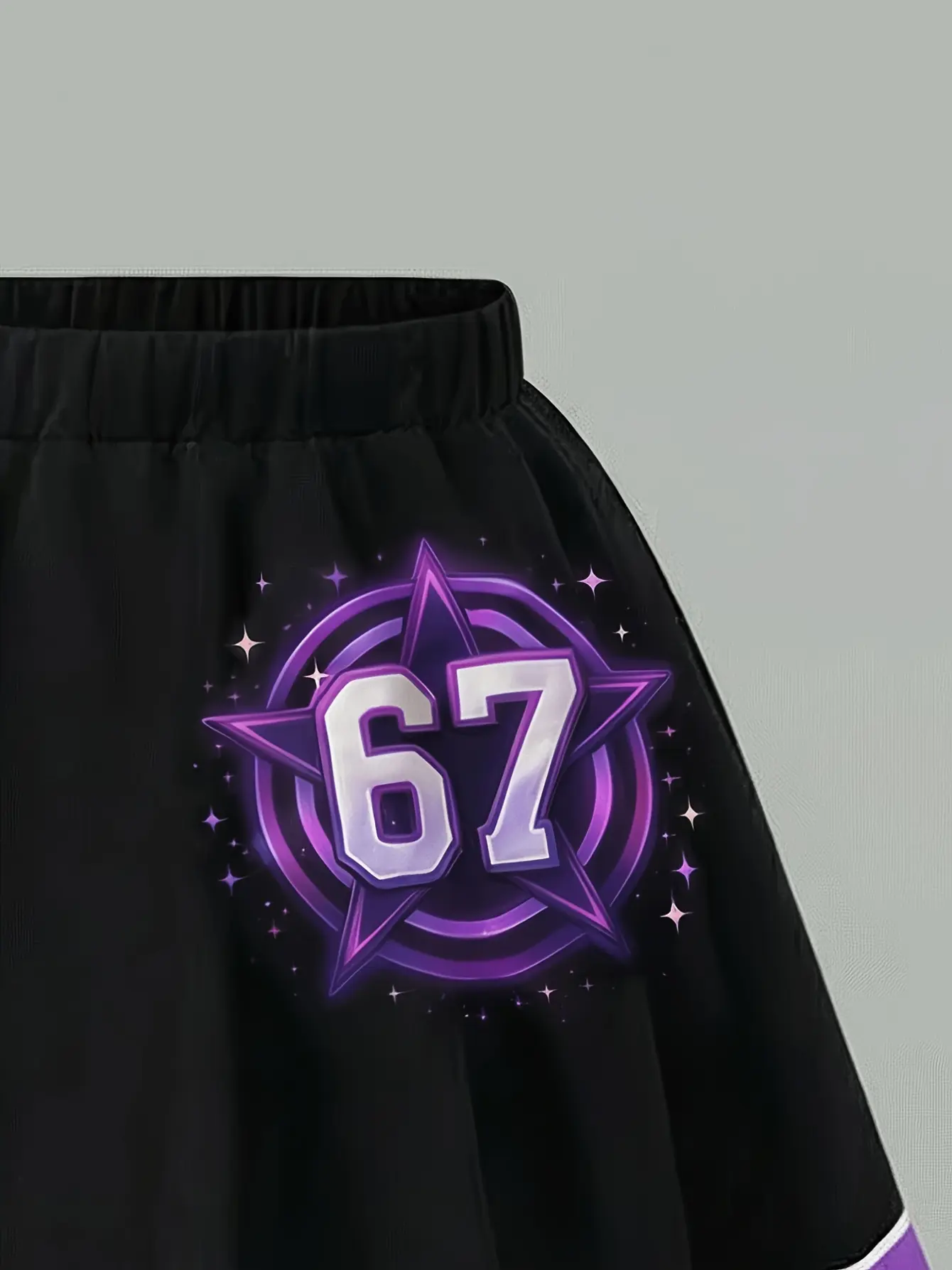 Detail 4 of Girls Anime Graphic T-Shirt and Star Ruffle Skirt Set by LUNORIANA