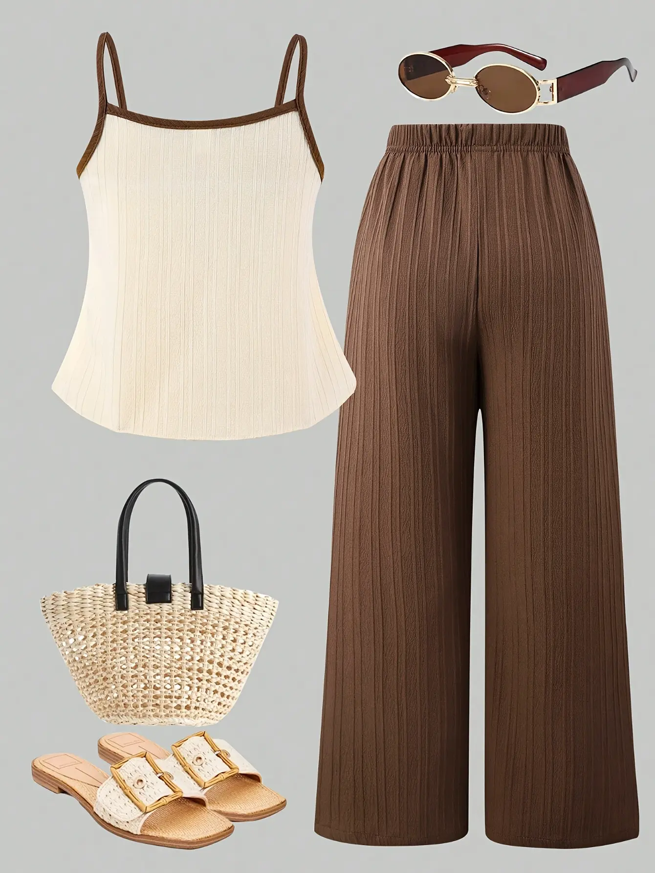 Girls Ruffle Cami Top and Wide Leg Pants Set gallery view