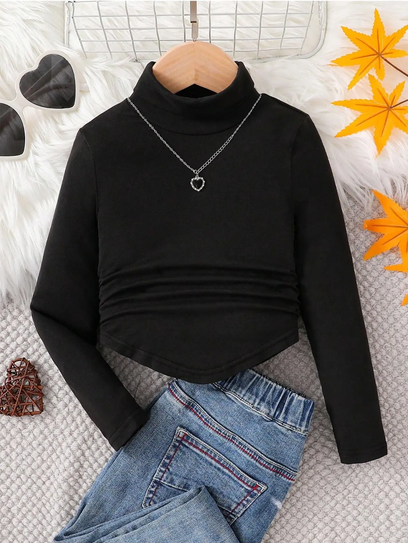 Girls Turtleneck Layering Tops 3-Pack gallery view