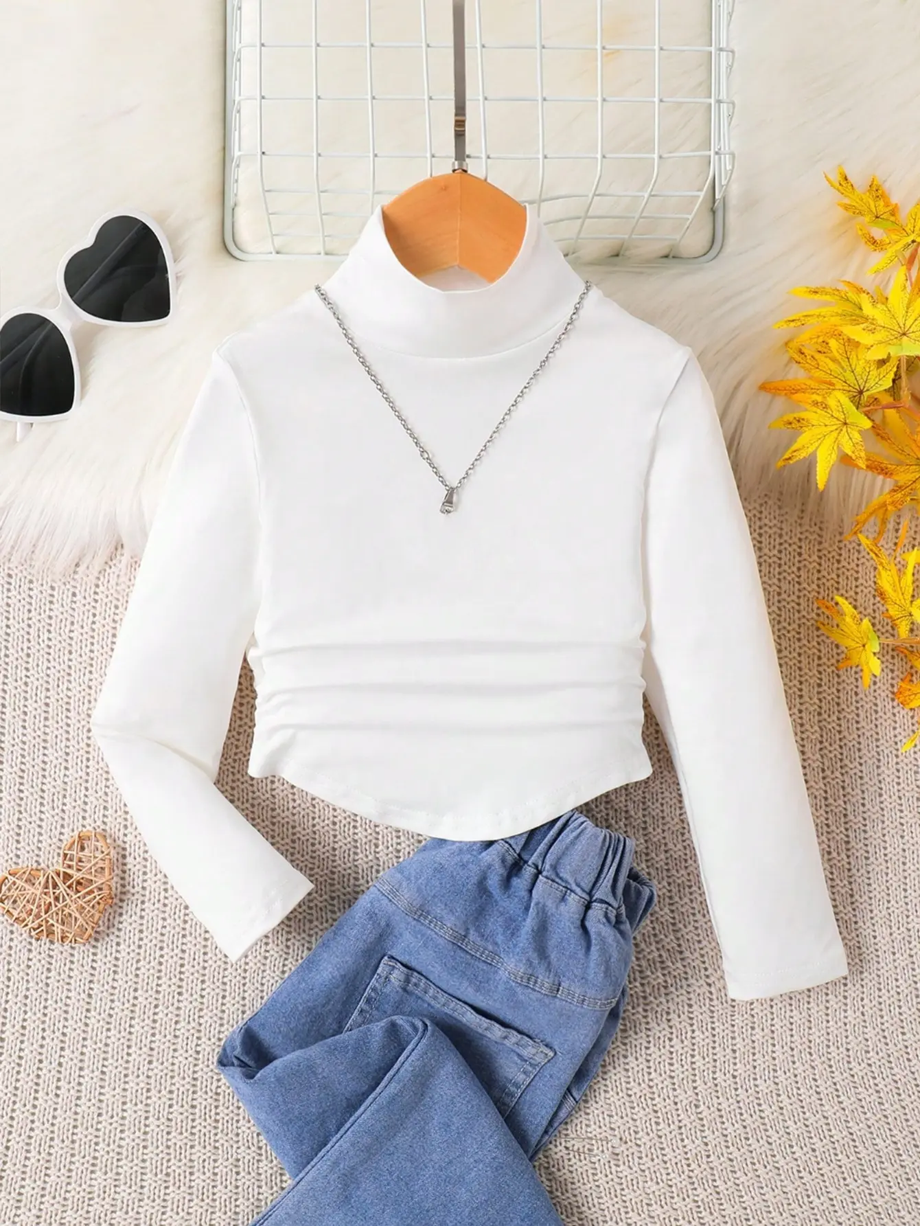 Girls Turtleneck Layering Tops 3-Pack gallery view
