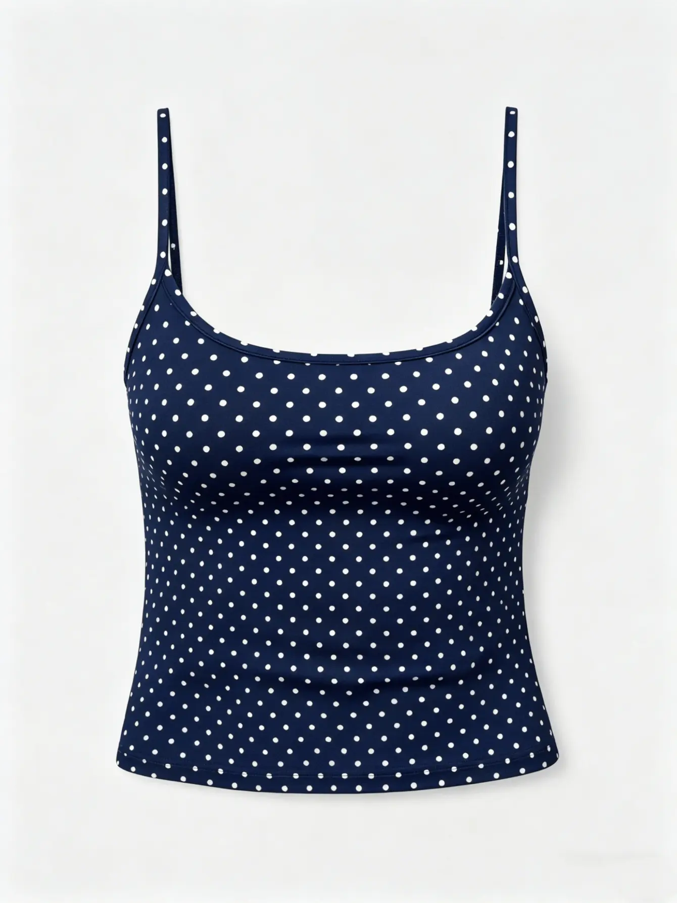Women’s Navy Polka Dot Fitted Cami Top gallery view