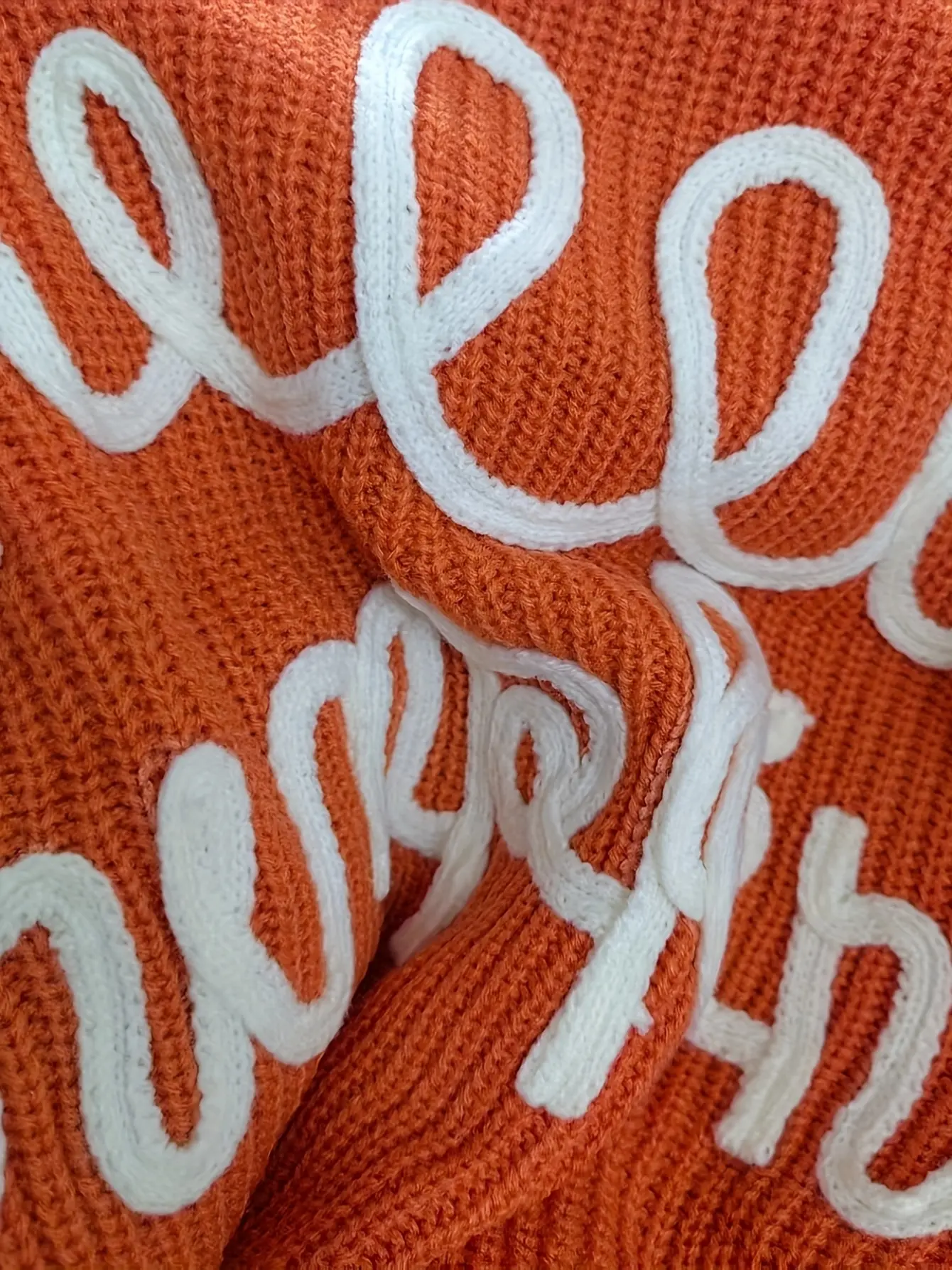 Women’s Hello Pumpkin Embroidered Crew Neck Sweater gallery view