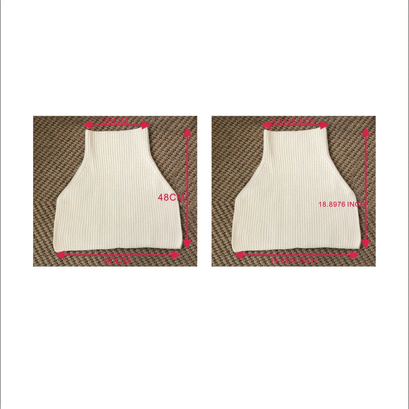 Women’s Elegant Split Turtleneck Knit Shoulder Wrap gallery view