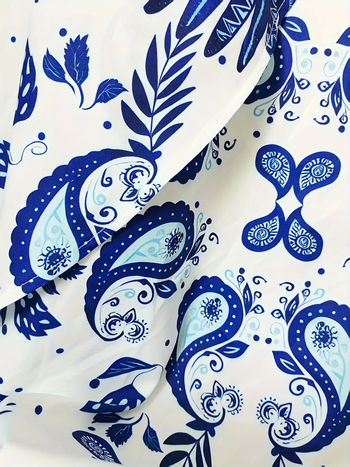 Women’s Blue Paisley Tank Top and Skater Skirt Set gallery view