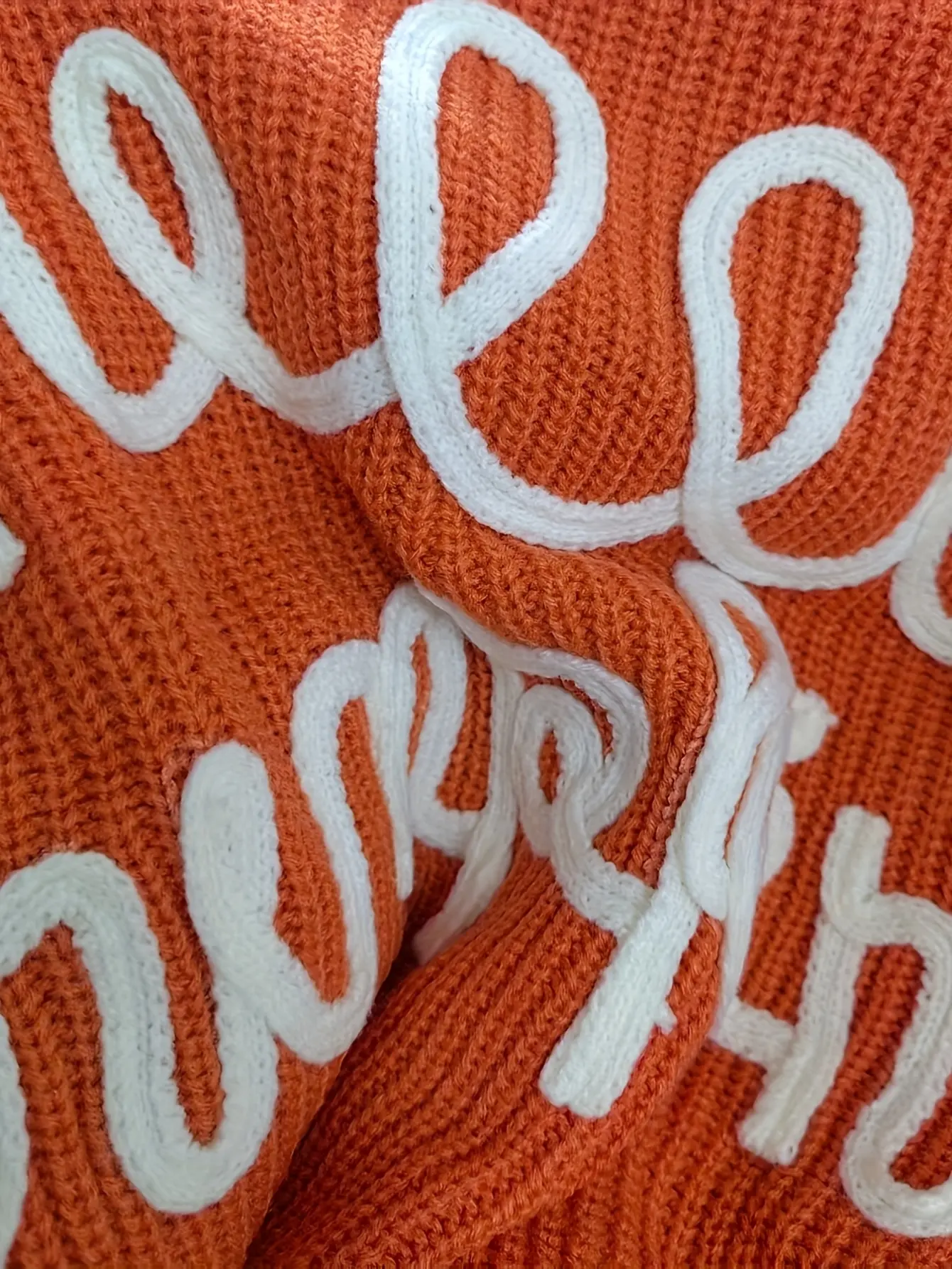 Women’s Orange Hello Pumpkin Holiday Knit Sweater gallery view