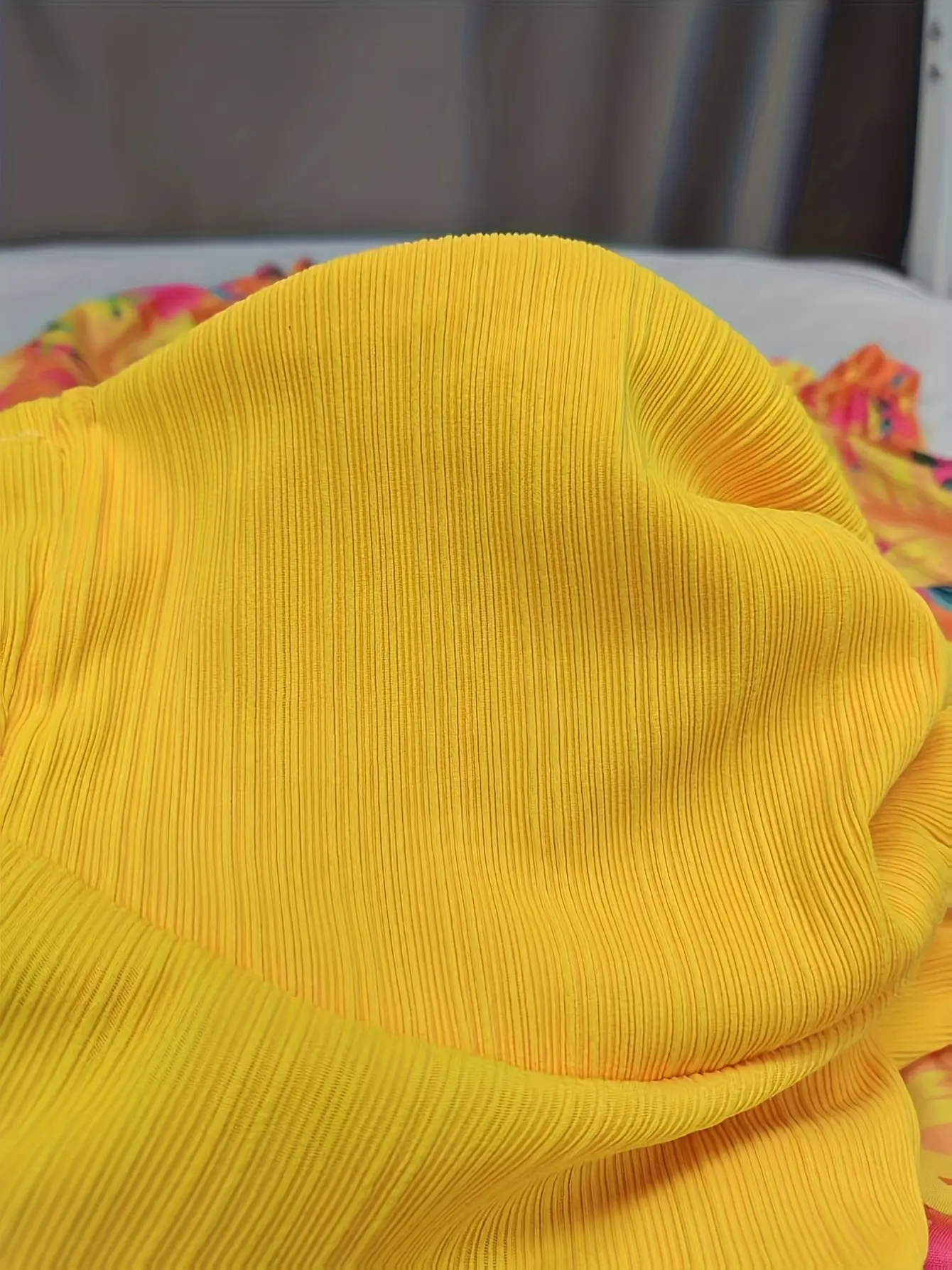 Women’s Yellow Tropical Bandeau and Pants Set gallery view