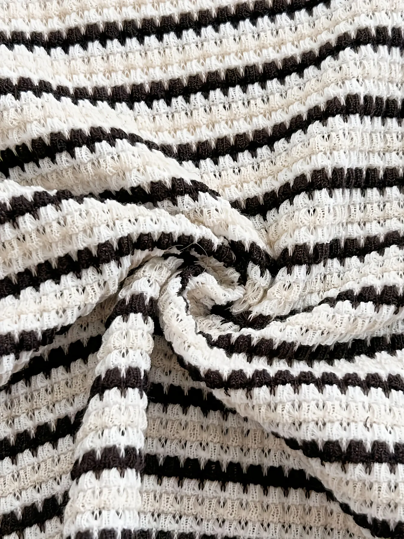 Women’s Striped Ruffle-Sleeve Casual Top gallery view