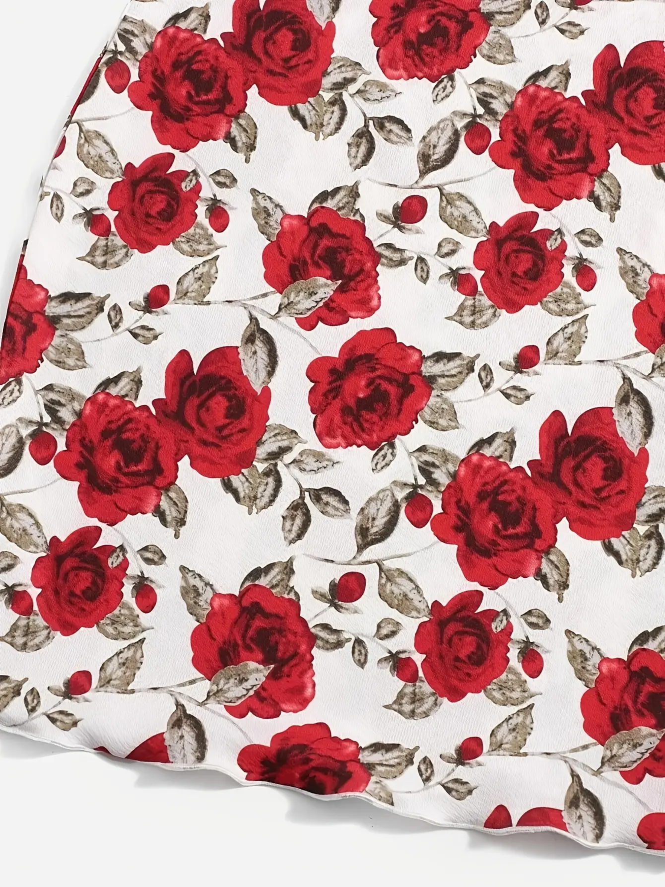 Women’s Romantic Rose Print Spaghetti Strap Dress gallery view