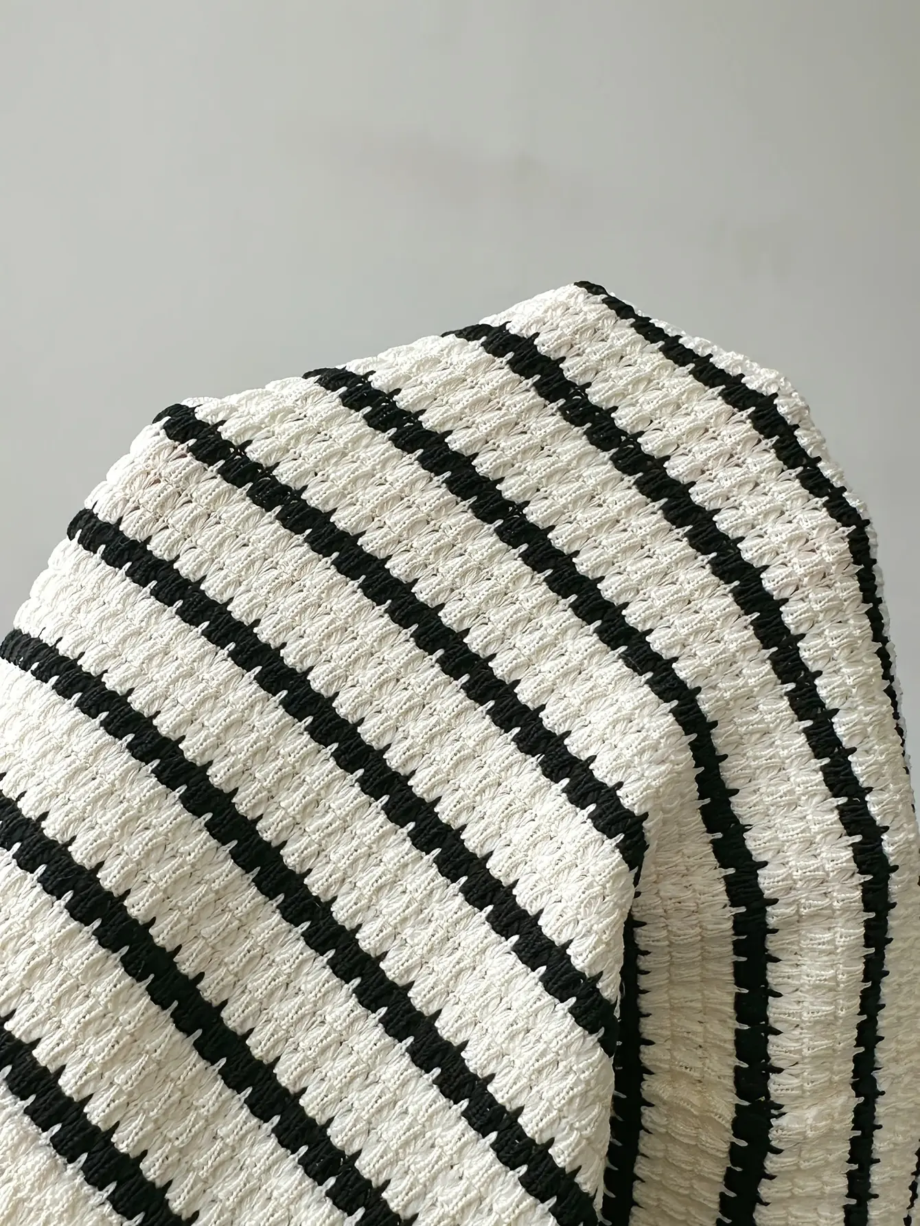 Women’s Striped Waffle-Knit T-Shirt and Shorts Set gallery view